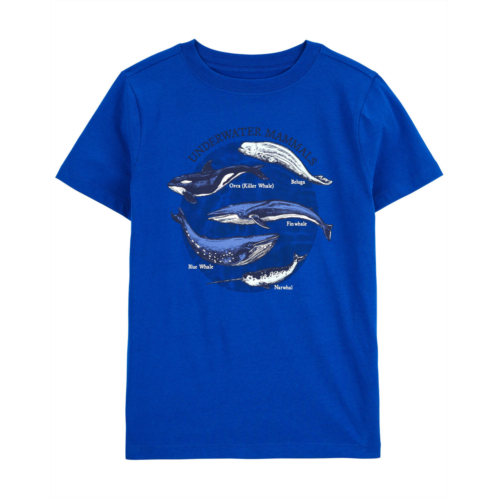 Carters Blue Kid Whale Graphic Tee