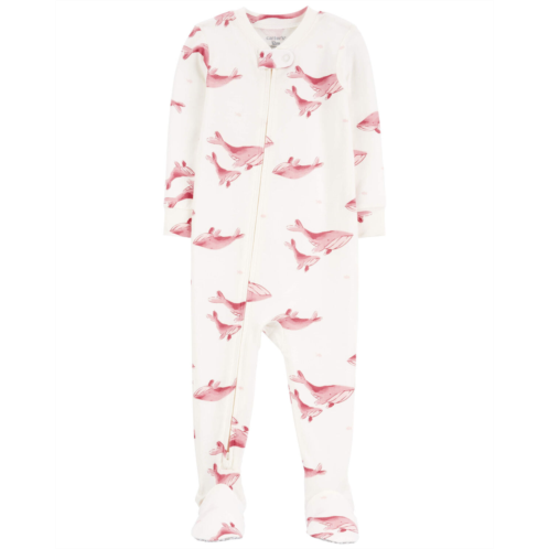 Carters Ivory Baby 1-Piece Whale PurelySoft Footie Pajamas