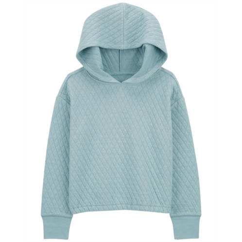 Carters Blue Kid Quilted Double Knit Hoodie
