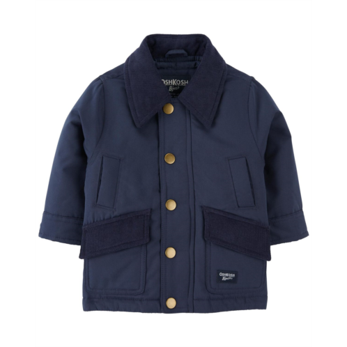 Carters Navy Baby Midweight Button-Front Parka
