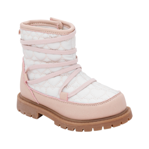 Carters Pink/White Toddler Recycled Boots