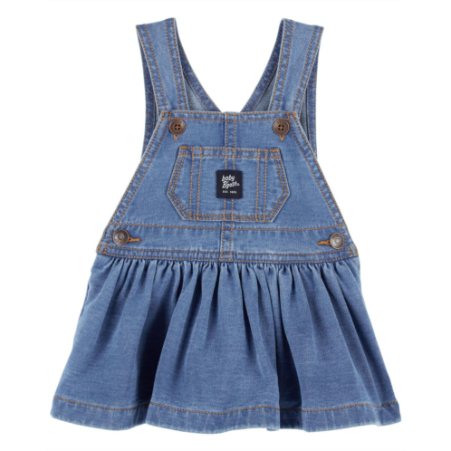 Carters Blue Baby Knit-Like Denim Jumper Dress