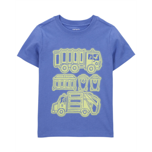 Carters Blue Toddler Construction Truck Graphic Tee
