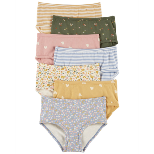 Carters Multi 7-Pack Floral Stretch Cotton Underwear