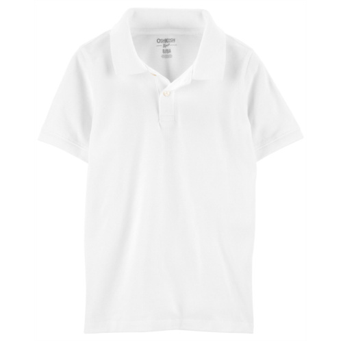 Oshkoshbgosh White Kid White Polo Uniform Shirt | oshkosh.com