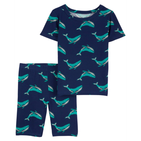 Carters Navy Kid 2-Piece Whale PurelySoft Pajamas
