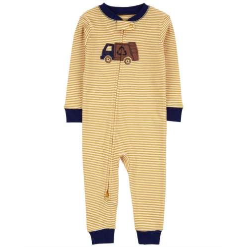 Carters Yellow Toddler 1-Piece Recycle 100% Snug Fit Cotton Footless Pajamas