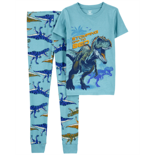 Carters Grey Kid 2-Piece Dinosaur 100% Snug Fit Cotton Pajamas