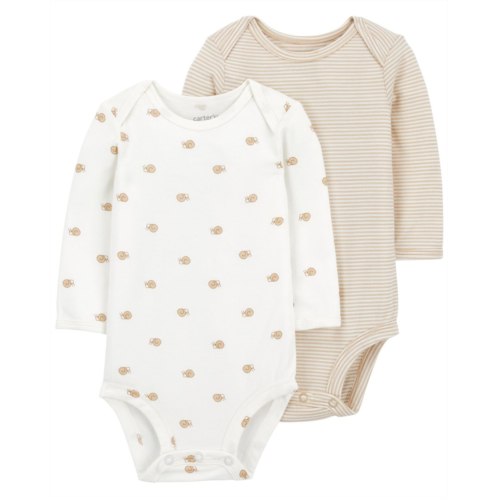 Carters Multi Baby 2-Pack PurelySoft Long-Sleeve Bodysuits