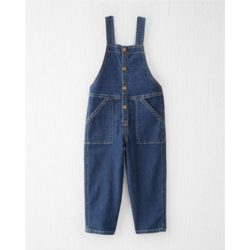 Carters Medium Wash Toddler Denim Overalls Made With Organic Cotton