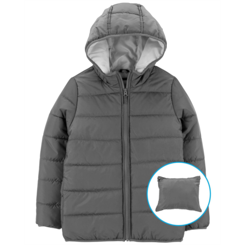 Carters Grey Kid Packable Puffer Jacket