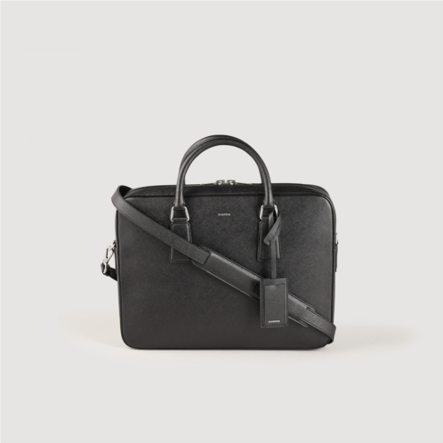 Sandro Saffiano leather briefcase