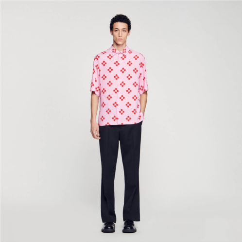 Sandro Cross Flower short-sleeved shirt