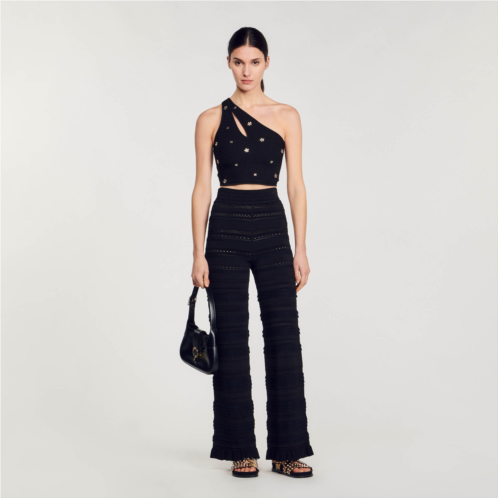 Sandro Asymmetrical crop top