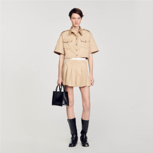 Sandro Officers cropped shirt