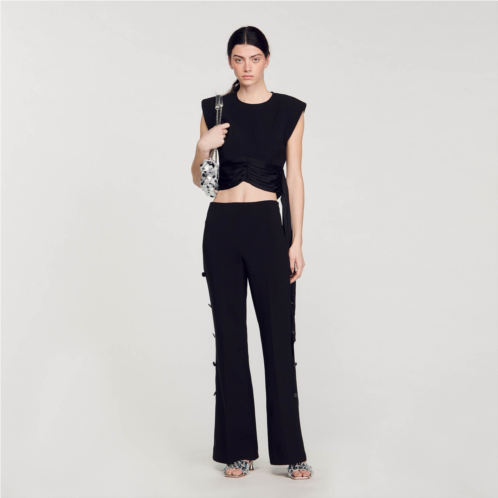 Sandro Crop top with asymmetric panels