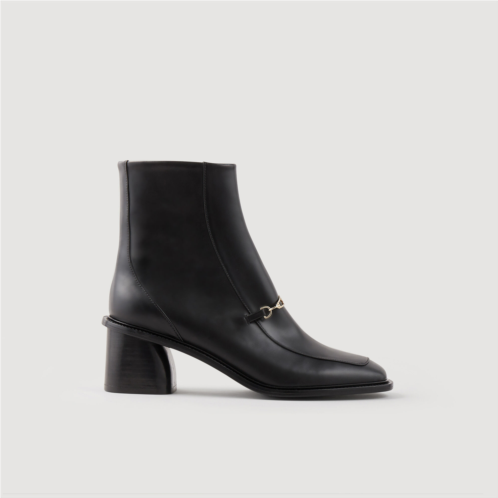 Sandro Leather Ankle Boots