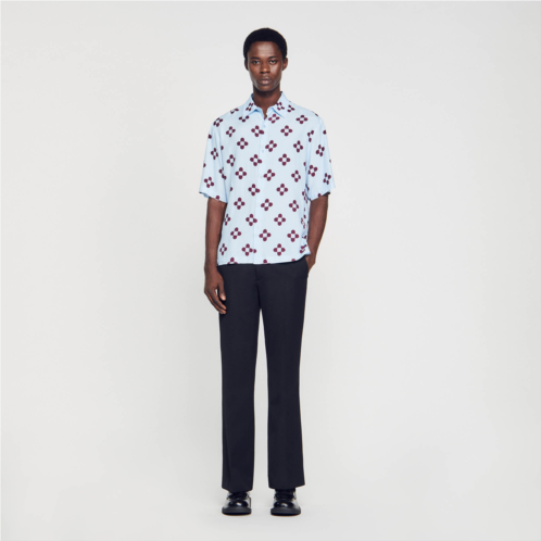 Sandro Cross Flower short-sleeved shirt