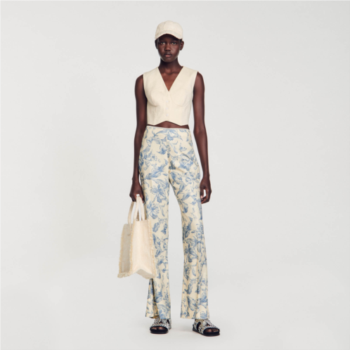 Sandro Flower print trousers