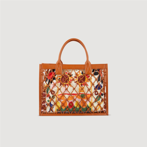 Sandro Lace-up leather Kasbah tote bag