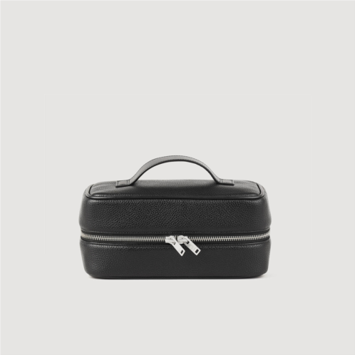 Sandro Toiletry Bag in Grained Fabric