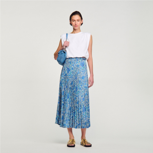 Sandro Floaty floral maxi skirt