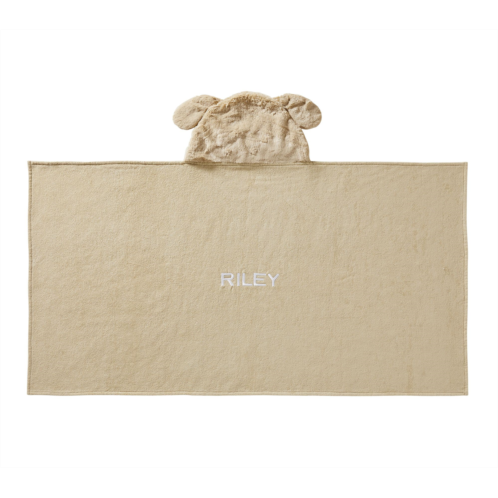 Potterybarn Faux Fur Labradoodle Kid Hooded Towel