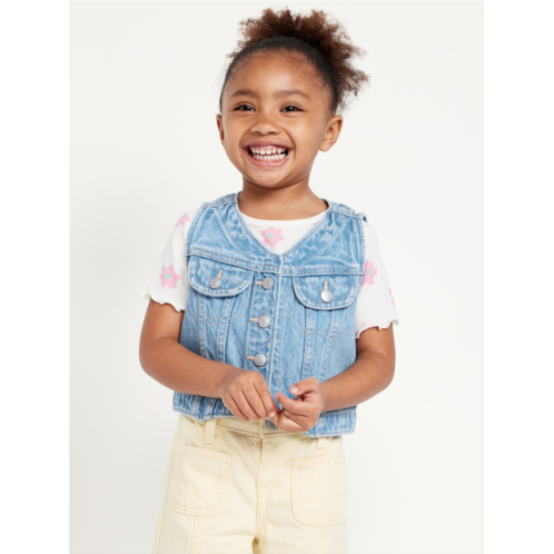 OldNavy Cropped Jean Vest for Toddler Girls