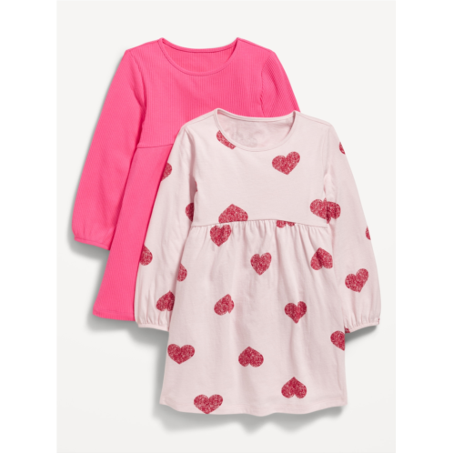 OldNavy Long-Sleeve Fit and Flare Dress 2-Pack for Toddler Girls