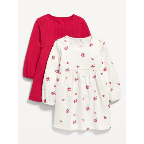 OldNavy Long-Sleeve Fit and Flare Dress 2-Pack for Toddler Girls