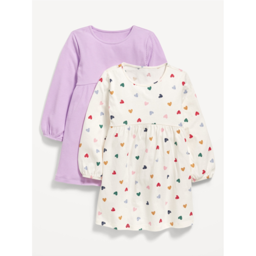 OldNavy Long-Sleeve Fit and Flare Dress 2-Pack for Toddler Girls