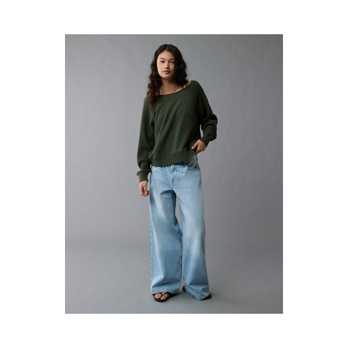American Eagle AE Mixed Knit Sweatshirt