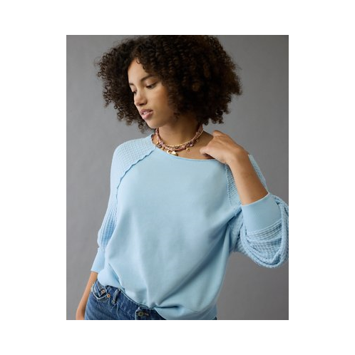 American Eagle AE Mixed Knit Sweatshirt