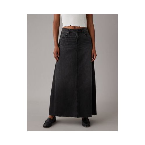 American Eagle AE To The Floor Denim Maxi Skirt