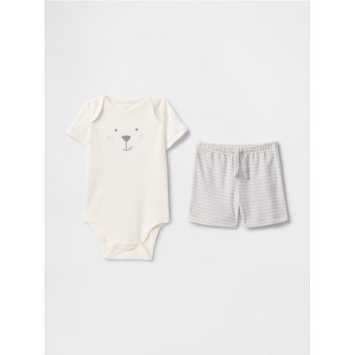 Gap Baby Supima Bear Bodysuit Outfit Set