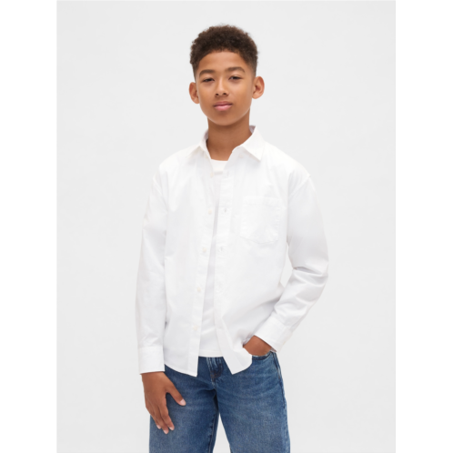 Gap Kids Organic Cotton Poplin Relaxed Shirt
