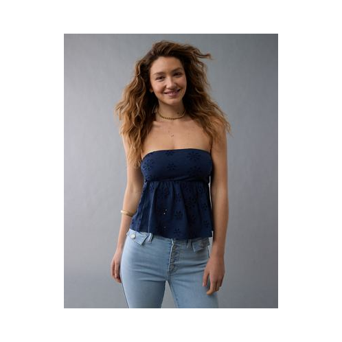 American Eagle AE Sunchaser Knit Babydoll Tube Top