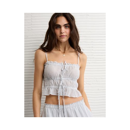 American Eagle AE Tiered Ruched Tank Top