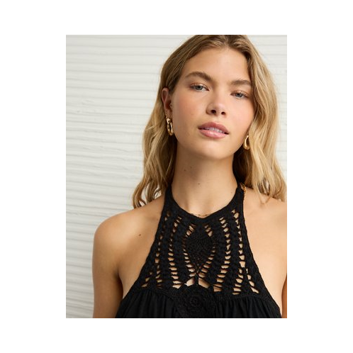 American Eagle AE Sunchaser Knit Crochet Halter Top