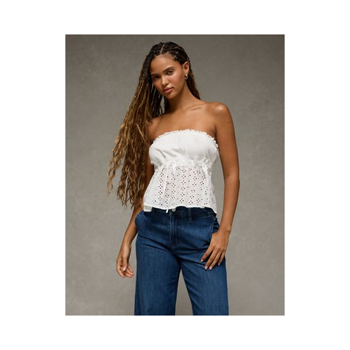 American Eagle AE Eyelet Babydoll Tube Top