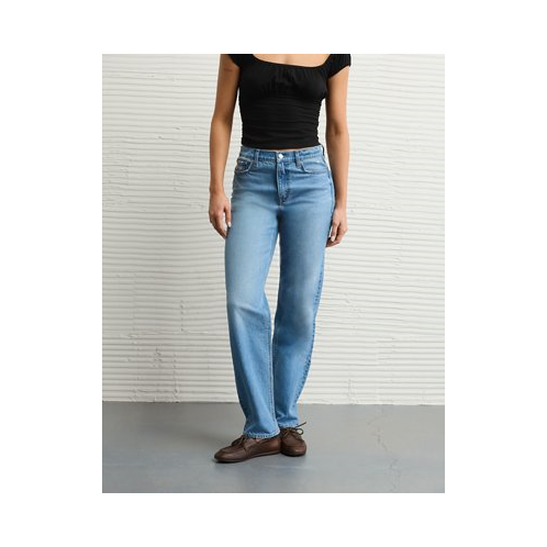 American Eagle AE Strigid Super High-Waisted Baggy Straight Jean