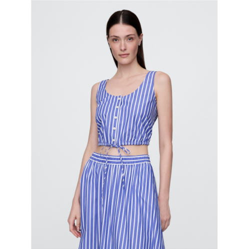 Gap Cinched-Hem Crop Top