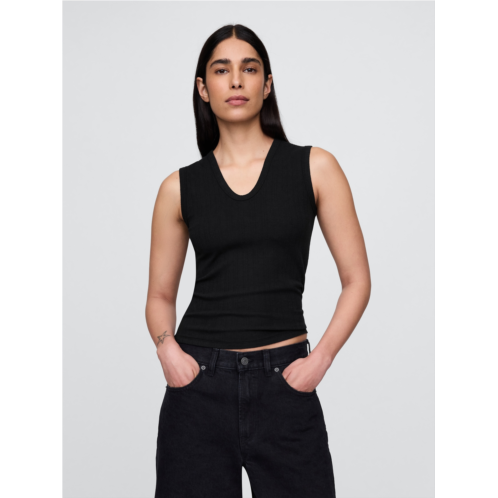 Gap Sheer Modern Rib Tank Top