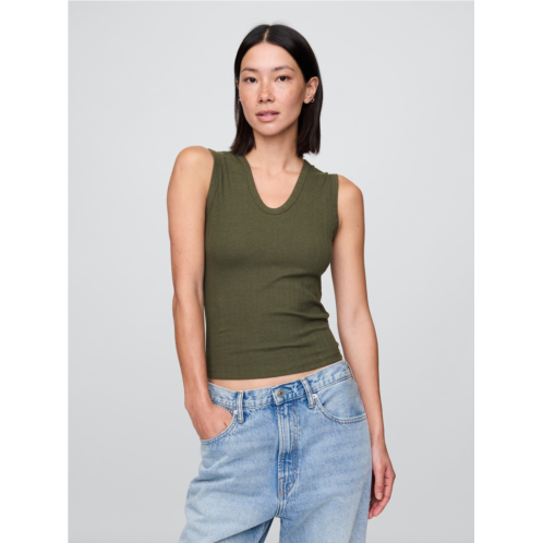 Gap Sheer Modern Rib Tank Top