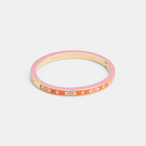 COACH Signature Enamel Hinged Bangle