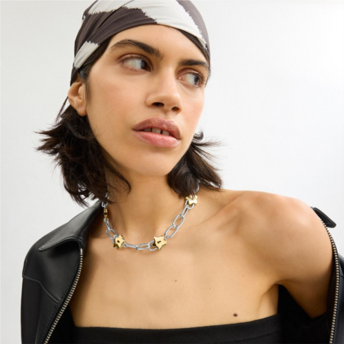 COACH Star Padlock Chain Link Necklace