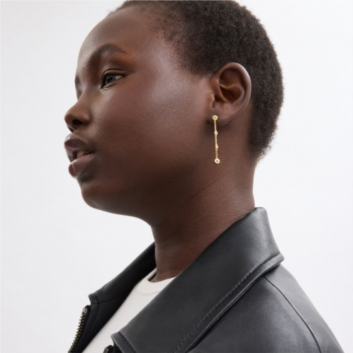 COACH Open Circle Thin Linear Earrings