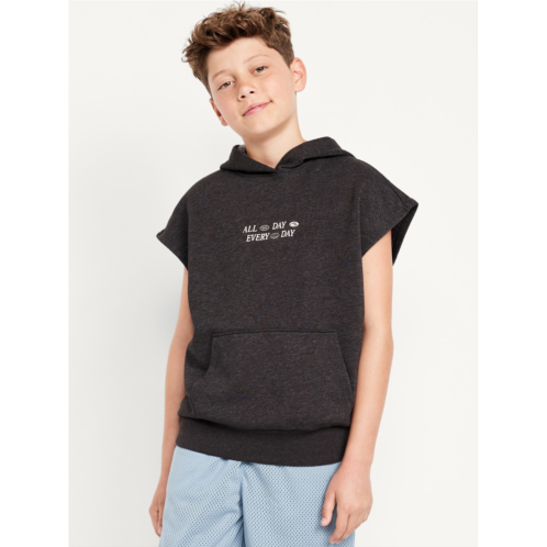 OldNavy Oversized Fleece Graphic Muscle Hoodie for Boys
