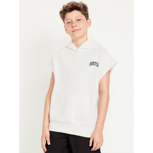 OldNavy Oversized Fleece Graphic Muscle Hoodie for Boys