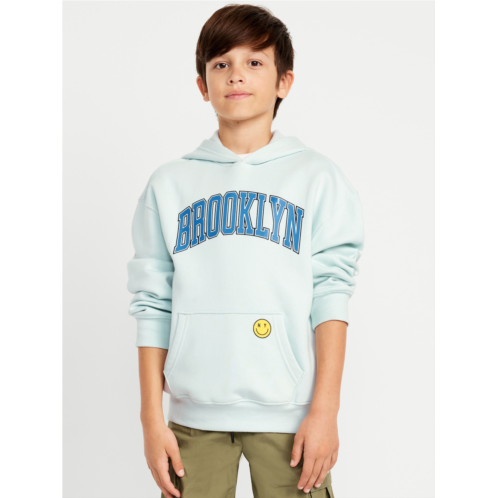 OldNavy Favorite Fleece Oversized Graphic Fleece Pullover Hoodie for Boys